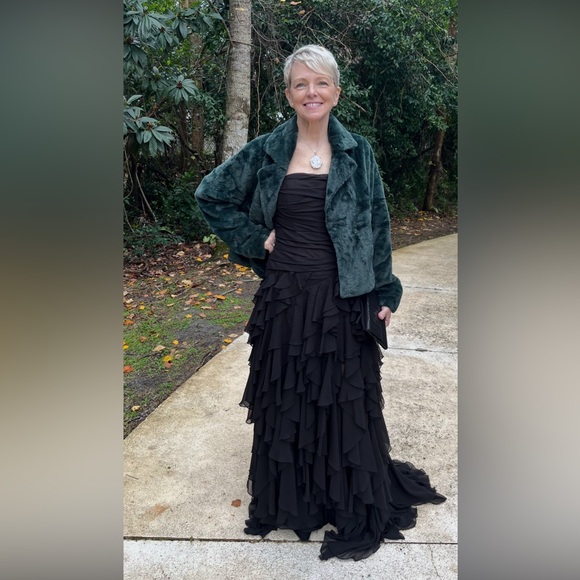 Muse by Marchesa Stunning Black Strapless Dress - Picture 4 of 10